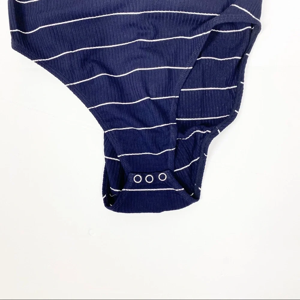 Revolve Capulet Scoop Back Striped Bodysuit NWT L - Picture 5 of 8